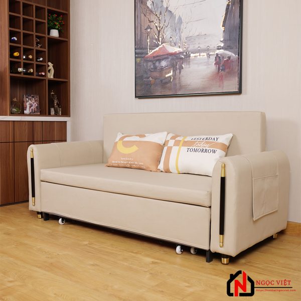 GHẾ SOFA GIƯỜNG THÔNG MINH MÀU RƯỢU CHAMPAGNE NVED7 - Hình ảnh 2
