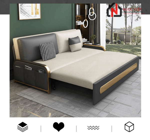 GHẾ SOFA KÉO THÀNH GIƯỜNG PHONG CÁCH BẮC ÂU NVED2 - Hình ảnh 3