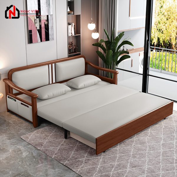 GHẾ SOFA GIƯỜNG GỖ CỔ ĐIỂN TINH TẾ NVEC2