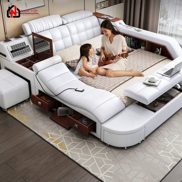 GIƯỜNG MASSAGE BỌC DA ĐA CÔNG NĂNG NVA81