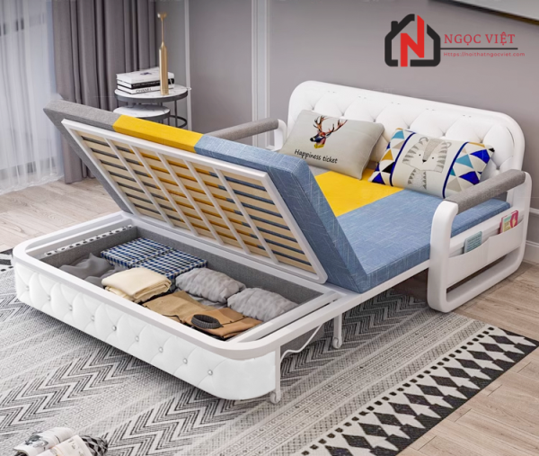 SOFA BED ĐÍNH ĐÁ SANG TRỌNG NVE8 - Hình ảnh 2