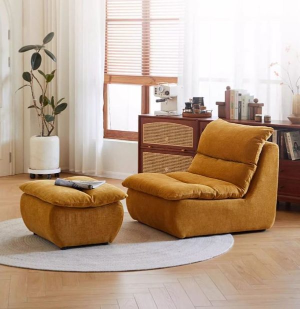SOFA ĐƠN VẢI DỆT KIM KÈM ĐÔN ĐỂ CHÂN NVSD2