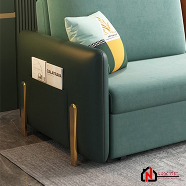 GHẾ SOFA GIƯỜNG KIỂU Ý KHUNG CHÂN MẠ VÀNG NVED88 - Hình ảnh 5