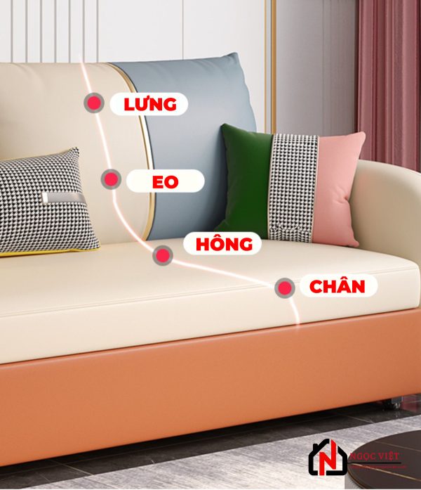 GHẾ SOFA GIƯỜNG TIỆN NGHI PHONG CÁCH COLOR BLOCK NVED12 - Hình ảnh 3