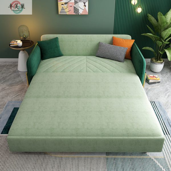 GHẾ SOFA KIÊM GIƯỜNG NGỦ MÀU XANH ẤN TƯỢNG NVED8 - Hình ảnh 2