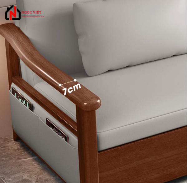 GHẾ SOFA GIƯỜNG GỖ CỔ ĐIỂN TINH TẾ NVEC2 - Hình ảnh 3