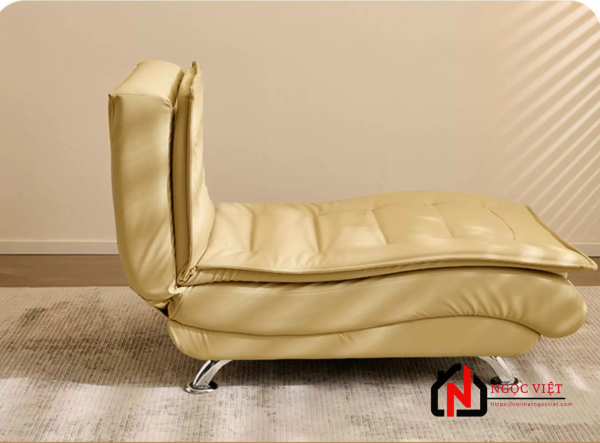 SOFA GIƯỜNG NẰM THƯ GIÃN CHẤT LIỆU DA NVGT6 - Vàng - Hình ảnh 6