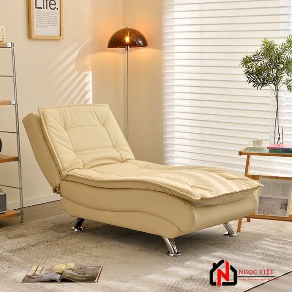 SOFA GIƯỜNG NẰM THƯ GIÃN CHẤT LIỆU DA NVGT6 - Nâu - Hình ảnh 2