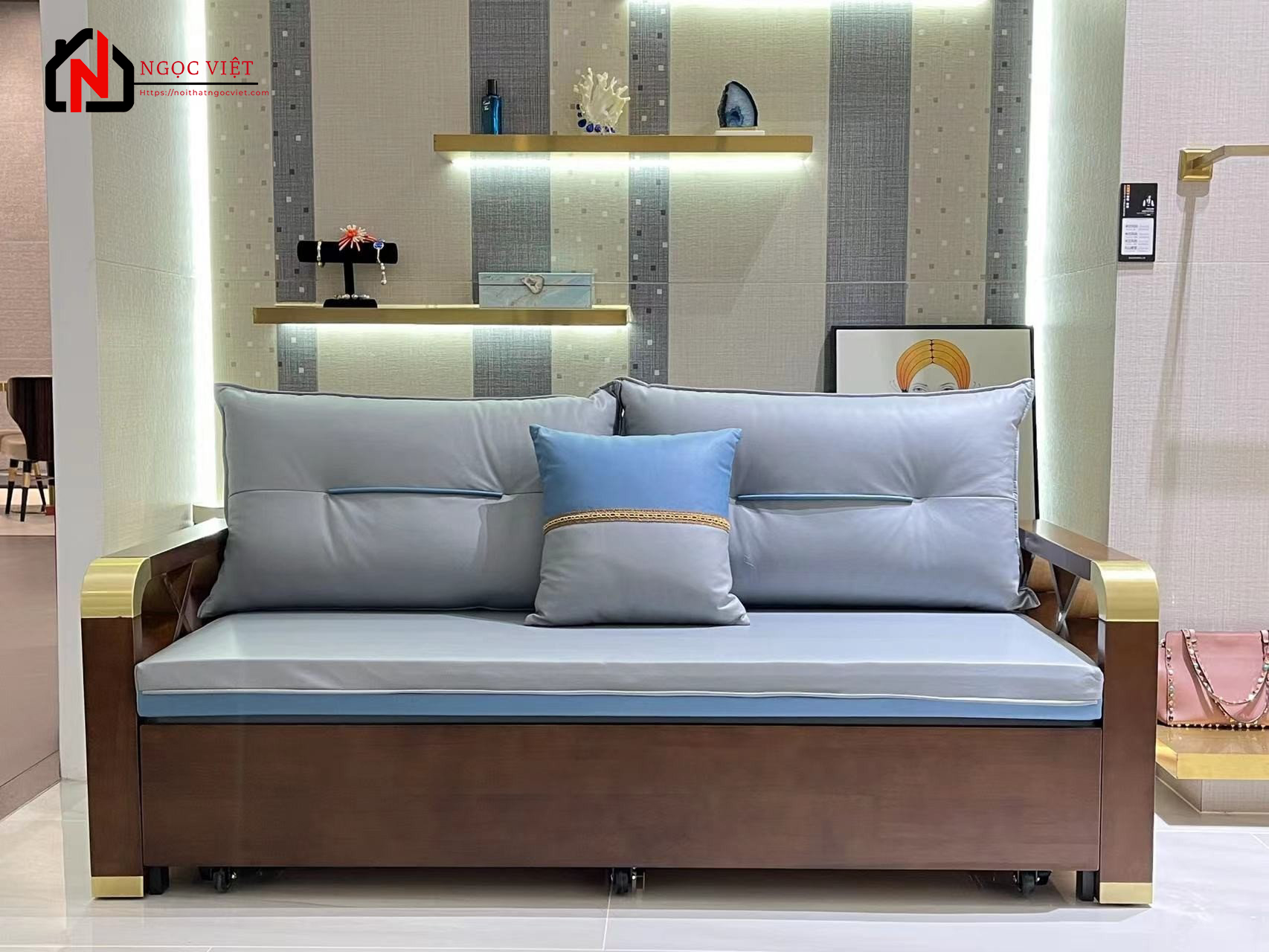 sofa giường gỗ