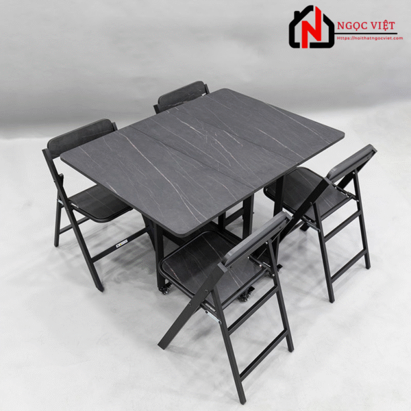 BÀN ĂN GẤP GỌN THÔNG MINH MẶT VUÔNG - Hình ảnh 4
