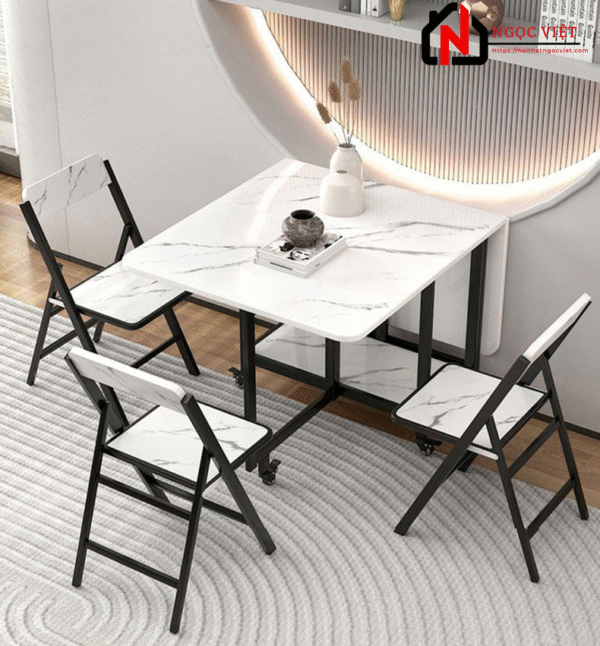 BÀN ĂN GẤP GỌN THÔNG MINH MẶT VUÔNG - Hình ảnh 2