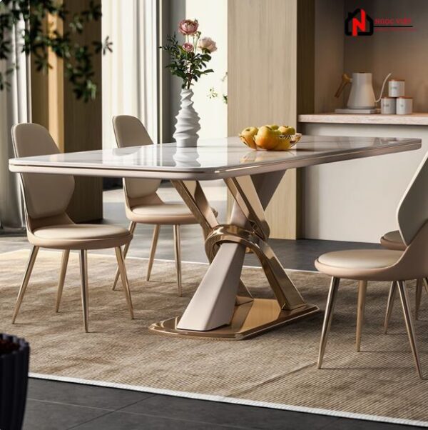 BỘ BÀN ĂN MẶT ĐÁ LỊCH LÃM ĐẬM CHẤT Ý NVDP10 - Hình ảnh 6