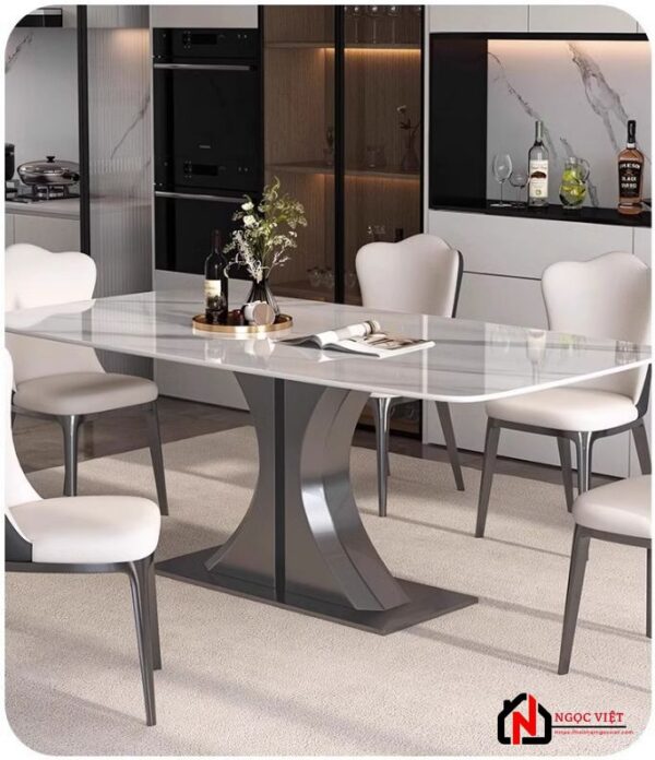 BỘ BÀN ĂN MẶT ĐÁ KIỂU Ý ĐẸP TINH TẾ NVDP24 - Hình ảnh 4