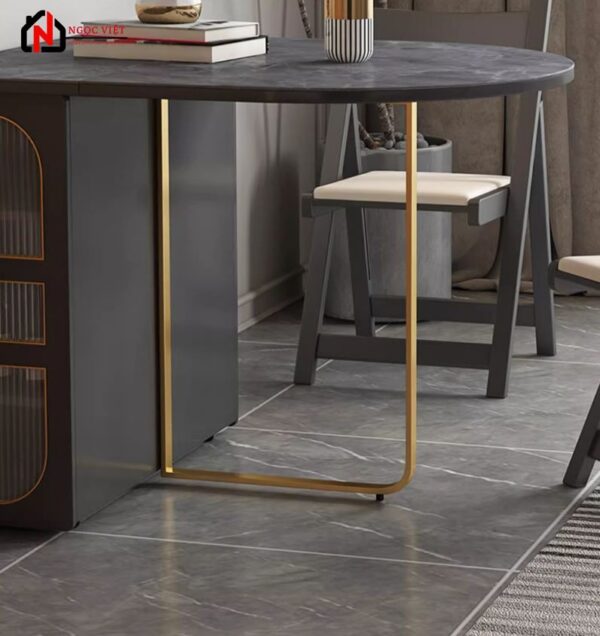 BÀN ĂN GẤP GỌN MẶT ĐÁ OVAL CHUẨN PHONG CÁCH NVDP19 - Hình ảnh 2