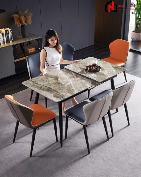 BỘ BÀN ĂN THÔNG MINH MỞ RỘNG MẶT ĐÁ LINH HOẠT NVDP20 - Hình ảnh 3