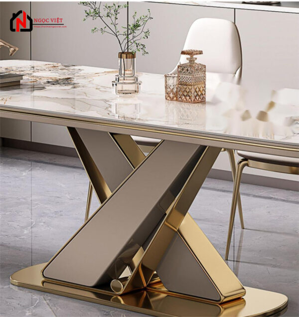 BỘ BÀN ĂN MẶT ĐÁ LỊCH LÃM ĐẬM CHẤT Ý NVDP10 - Hình ảnh 5