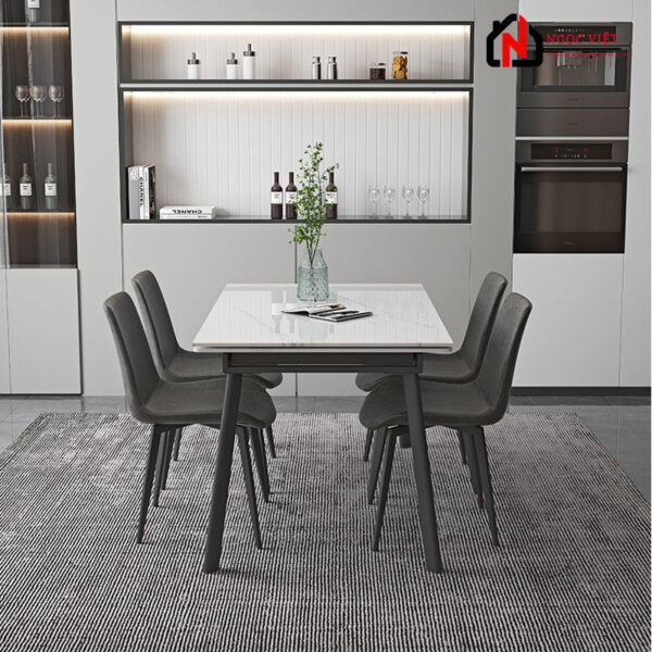 BỘ BÀN ĂN MẶT ĐÁ CAO CẤP MỞ RỘNG THÔNG MINH NVDP18 - Hình ảnh 3