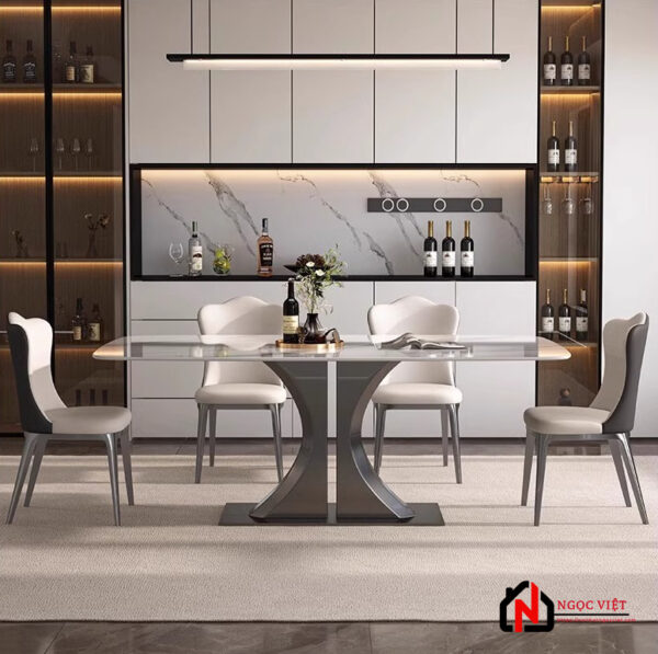 BỘ BÀN ĂN MẶT ĐÁ KIỂU Ý ĐẸP TINH TẾ NVDP24