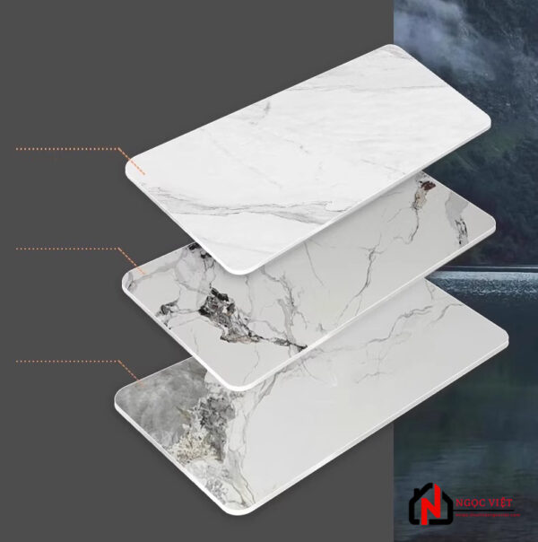BỘ BÀN ĂN MẶT ĐÁ KIỂU Ý ĐẸP TINH TẾ NVDP24 - Hình ảnh 2