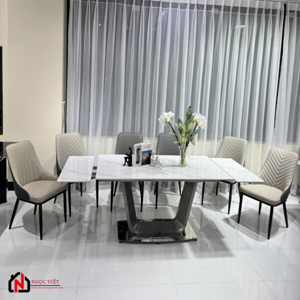 BỘ BÀN ĂN MẶT ĐÁ MỞ RỘNG THÔNG MINH NVDP04