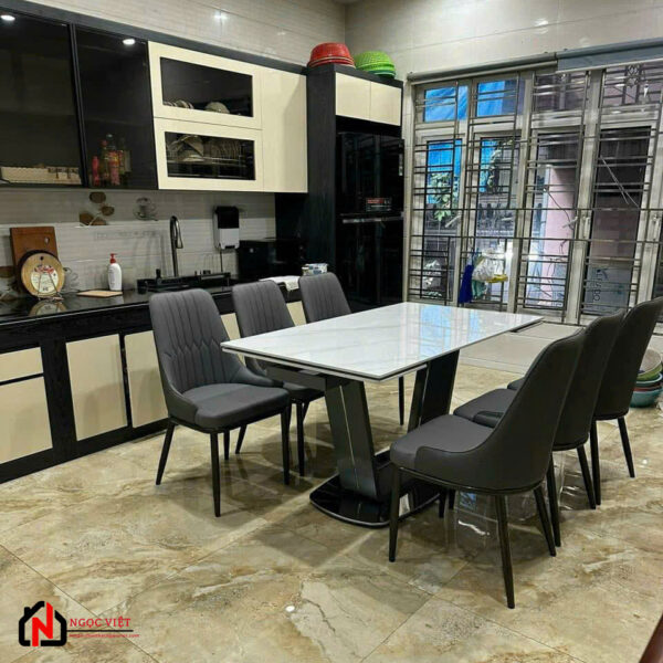 BỘ BÀN ĂN MẶT ĐÁ MỞ RỘNG THÔNG MINH NVDP04 - Hình ảnh 4