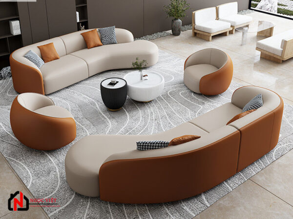 SOFA PHÒNG KHÁCH DÁNG CONG ĐỘC ĐÁO NVPK22 - Hình ảnh 2
