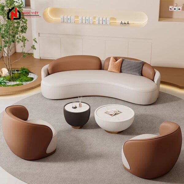 GHẾ SOFA PHÒNG KHÁCH DÁNG CONG TINH TẾ NVPK31 - Hình ảnh 6