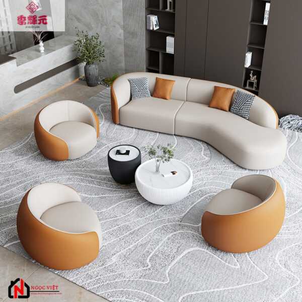 SOFA PHÒNG KHÁCH DÁNG CONG ĐỘC ĐÁO NVPK22