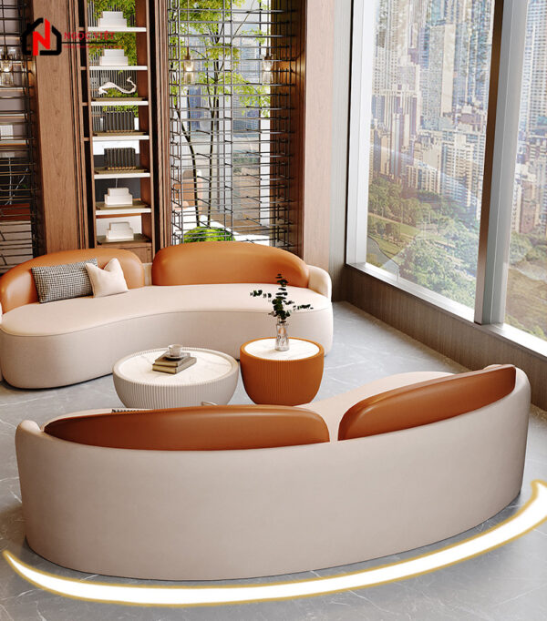 GHẾ SOFA PHÒNG KHÁCH DÁNG CONG TINH TẾ NVPK31 - Hình ảnh 3